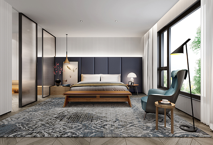 鲁班装饰成都别墅装修公司卧室设计效果图 鲁班装饰成都别墅装修公司卧室设计效果图